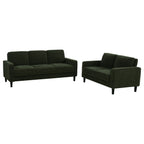 Ruth 2-piece Fabric Upholstered Track Arm Sofa Matcha Green