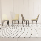 Modern Dining Chair With Cushions And Metal Legs