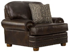 Roberto - Leather Chair - Cocoa