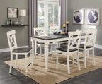 24" Tall Bar Stools (Set of 2) - Brown / White