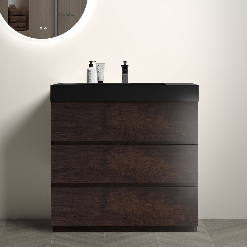 Alice - Bathroom Vanity With Large Storage, Freestanding