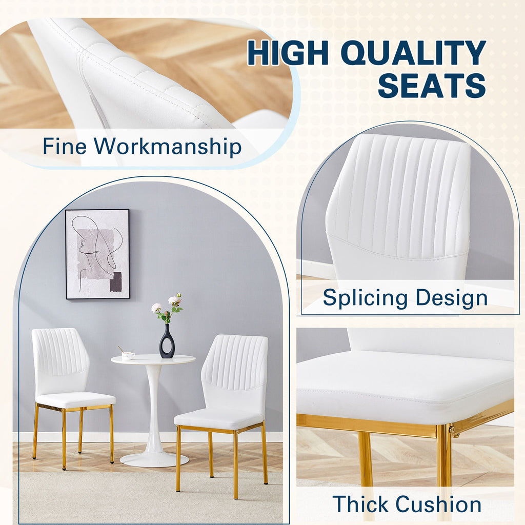 Luxury Simple Chair With Metal Leg