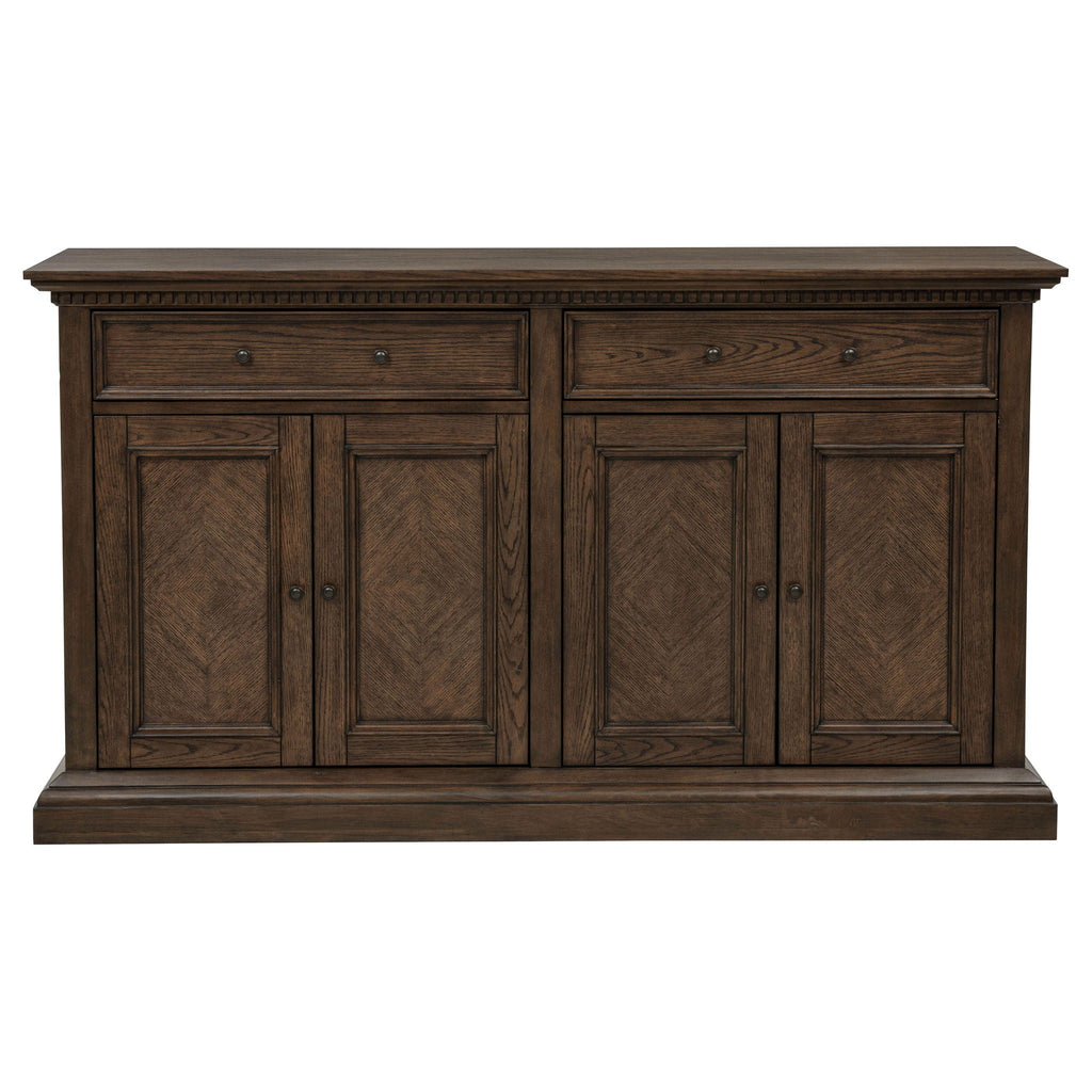 Ridgewell 2-drawer 4-door Dining Server Dark Oak