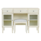 Multi Functional 2 In 1 Vanity Desk With Flip Top Mirror Material - White Oak