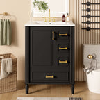 Traditional Bathroom Vanity Set With Soft Close Doors
