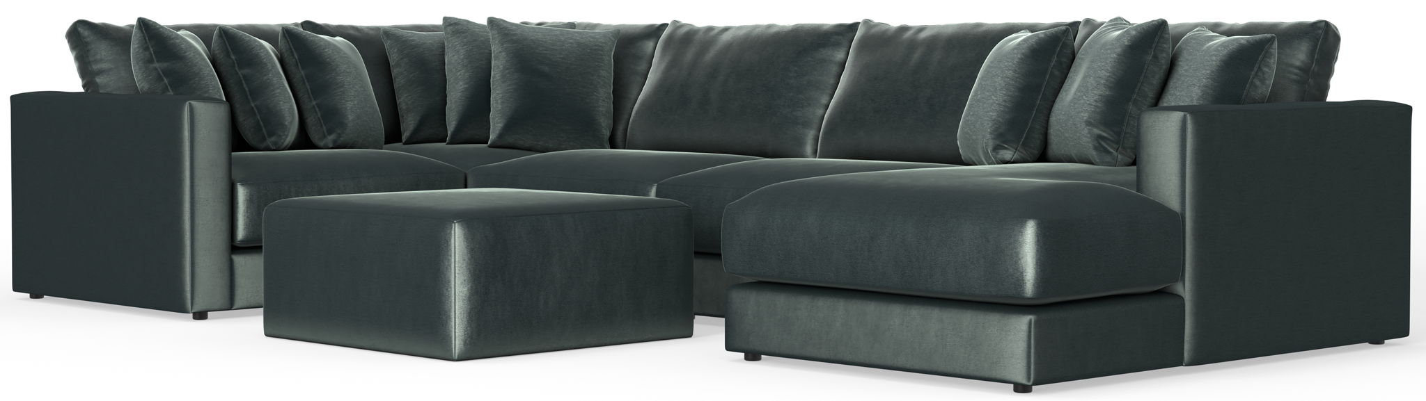 Remington - Modular Sofa And Cocktail Ottoman - Pine