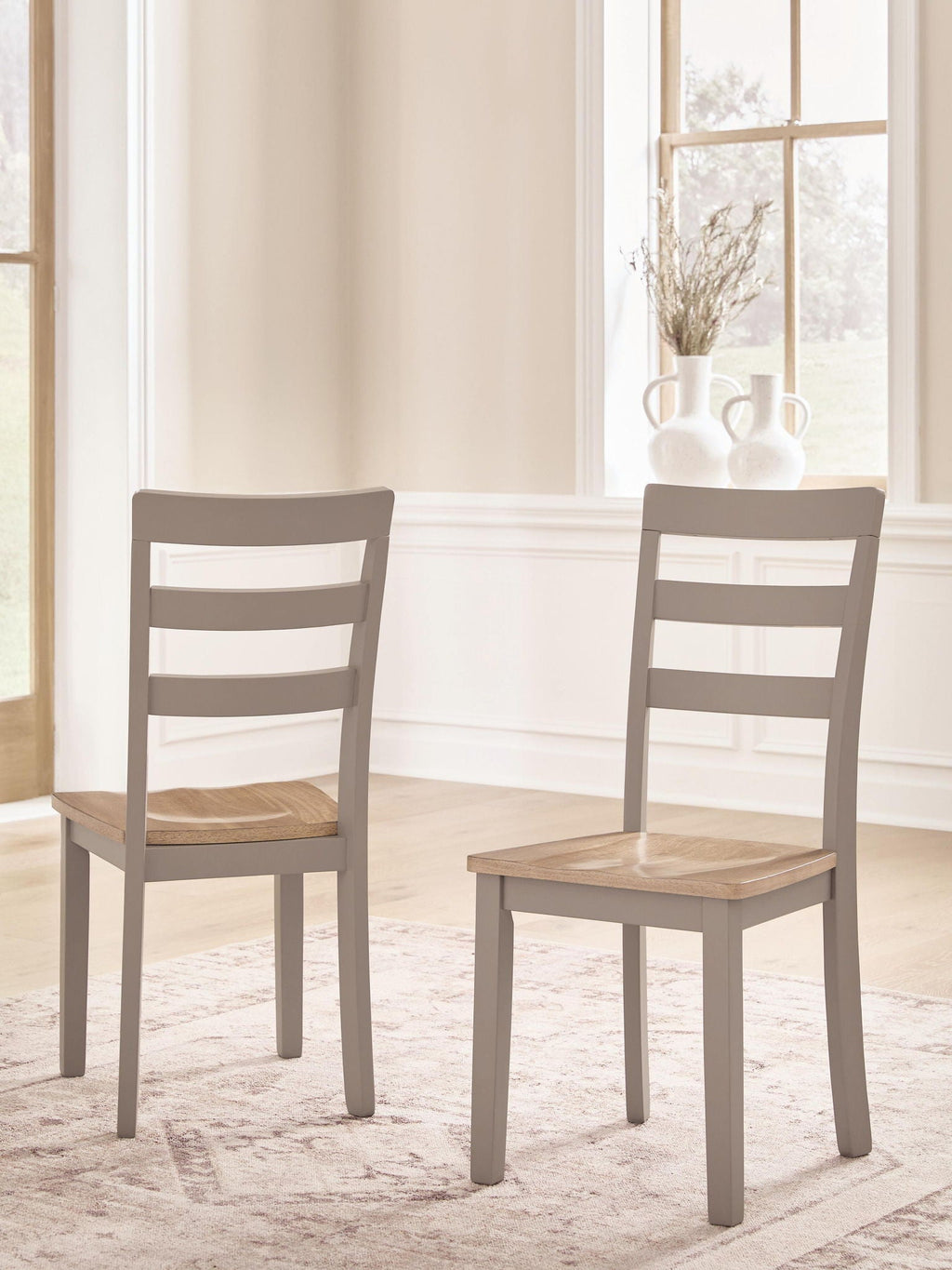 Harperfeld - Dining Room Side Chair (Set of 2) - Natural / Gray