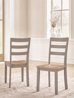 Harperfeld - Dining Room Side Chair (Set of 2) - Natural / Gray