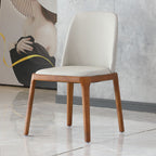 Modern Dining Chairs, Wooden Legs (Set of 2) - Gray