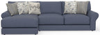 Cape May - Sofa Chaise With Comfort Coil Seating And 5 Accent Pillows Included
