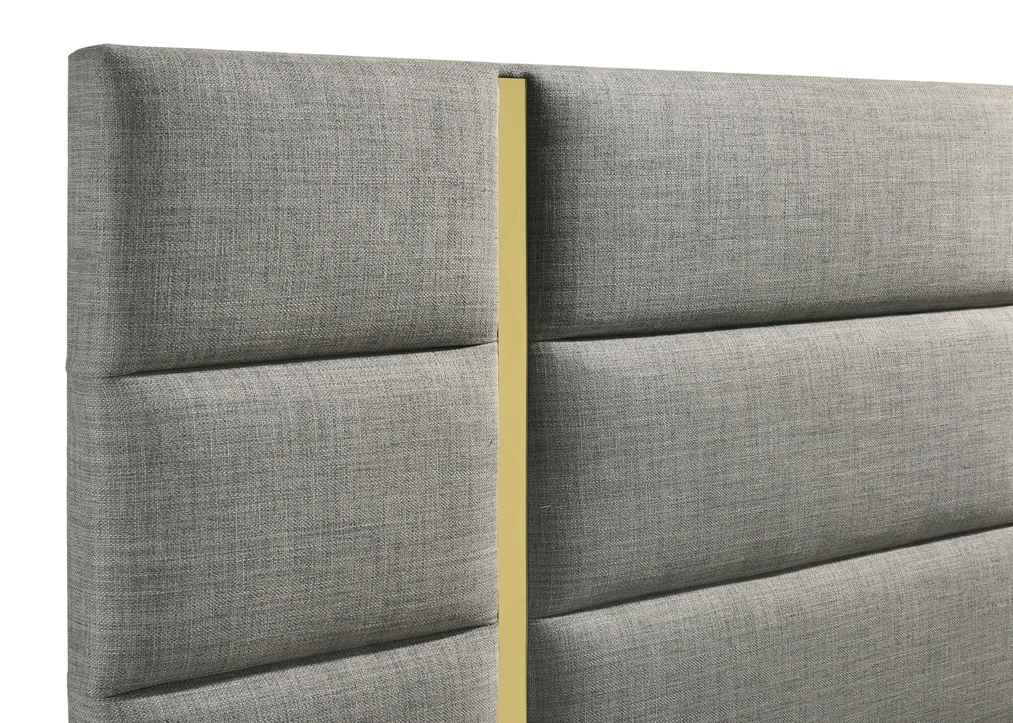 Ines 56-inch Fabric Upholstered Eastern King Panel Bed Grey