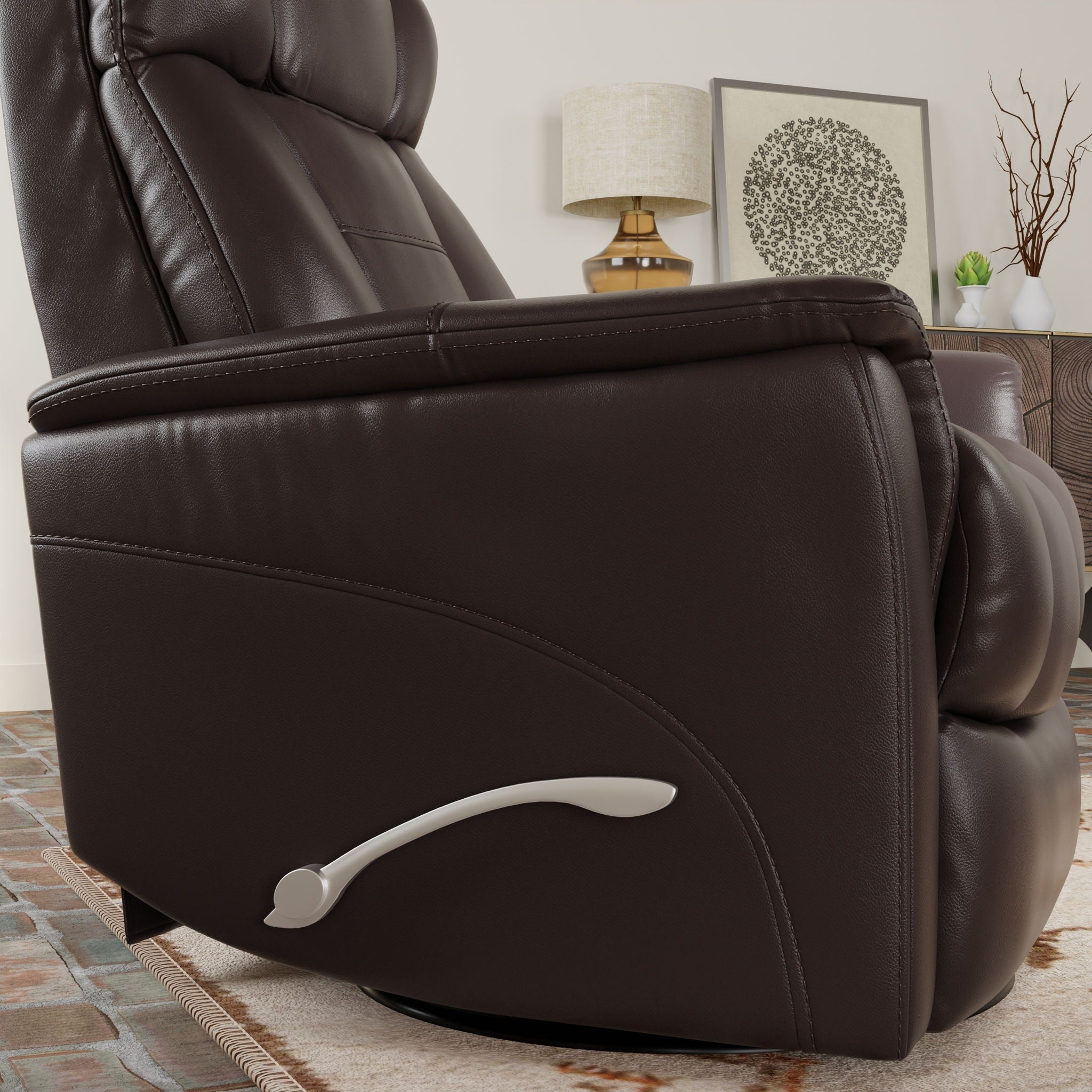 Bentley - Swivel Glider Recliner With Manual Adjustable Headrest & Footrest