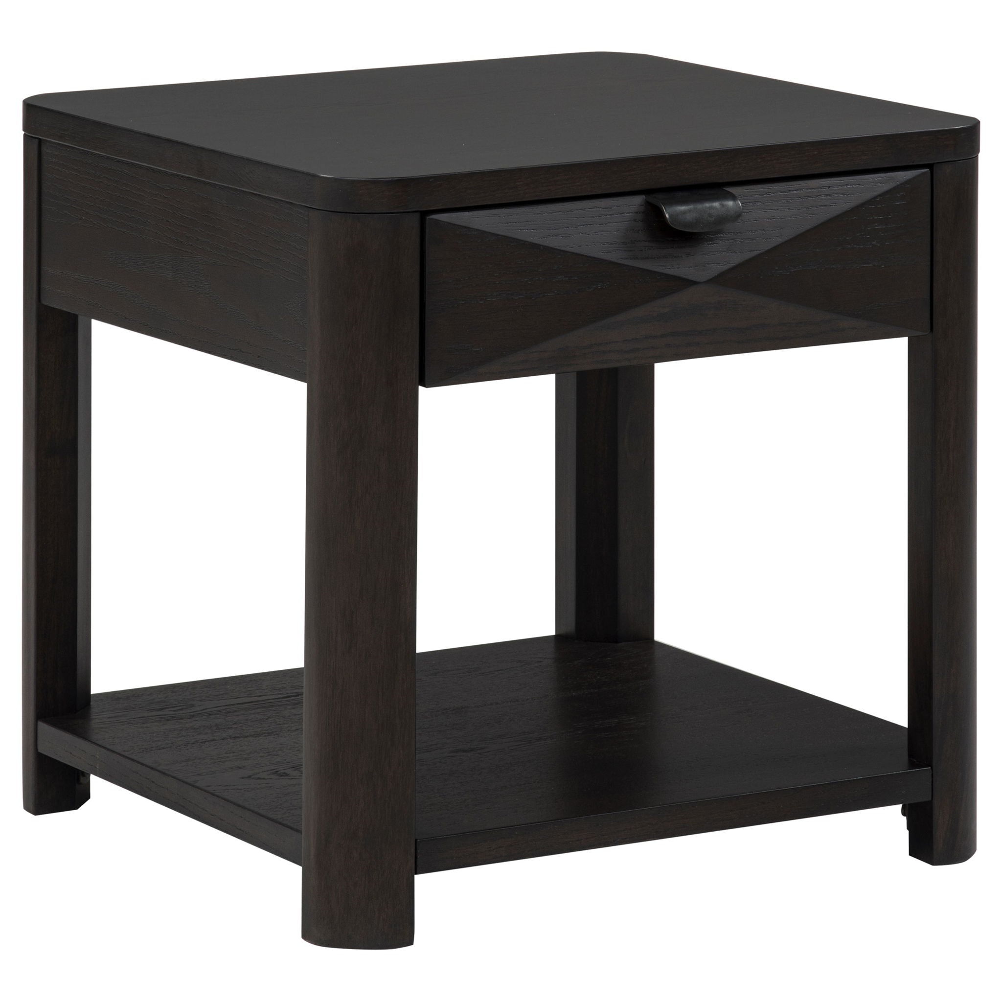 Marcelo Wood End Table with Drawer and Shelf Coffee