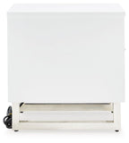 Gardoni - Chair Side End Table - White / Black