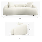 Drake - Japandi Style Curvy Boucle Sofa