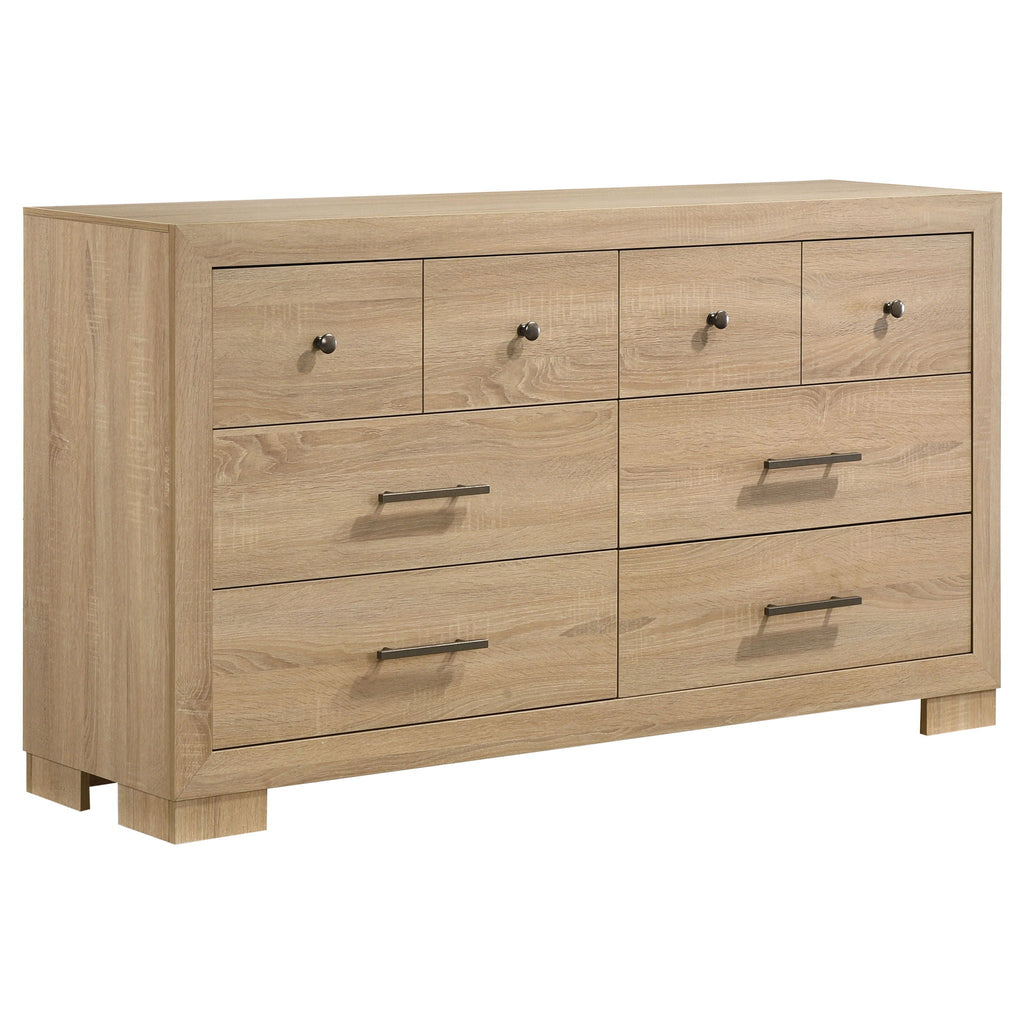 Arielle 4-piece Eastern King Bedroom Set Light Oak