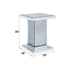 Nysa - 26" End Table - Mirrored & Faux Crystals