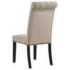 Alana Velvet Upholstered Dining Side Chair Sand (Set of 2)