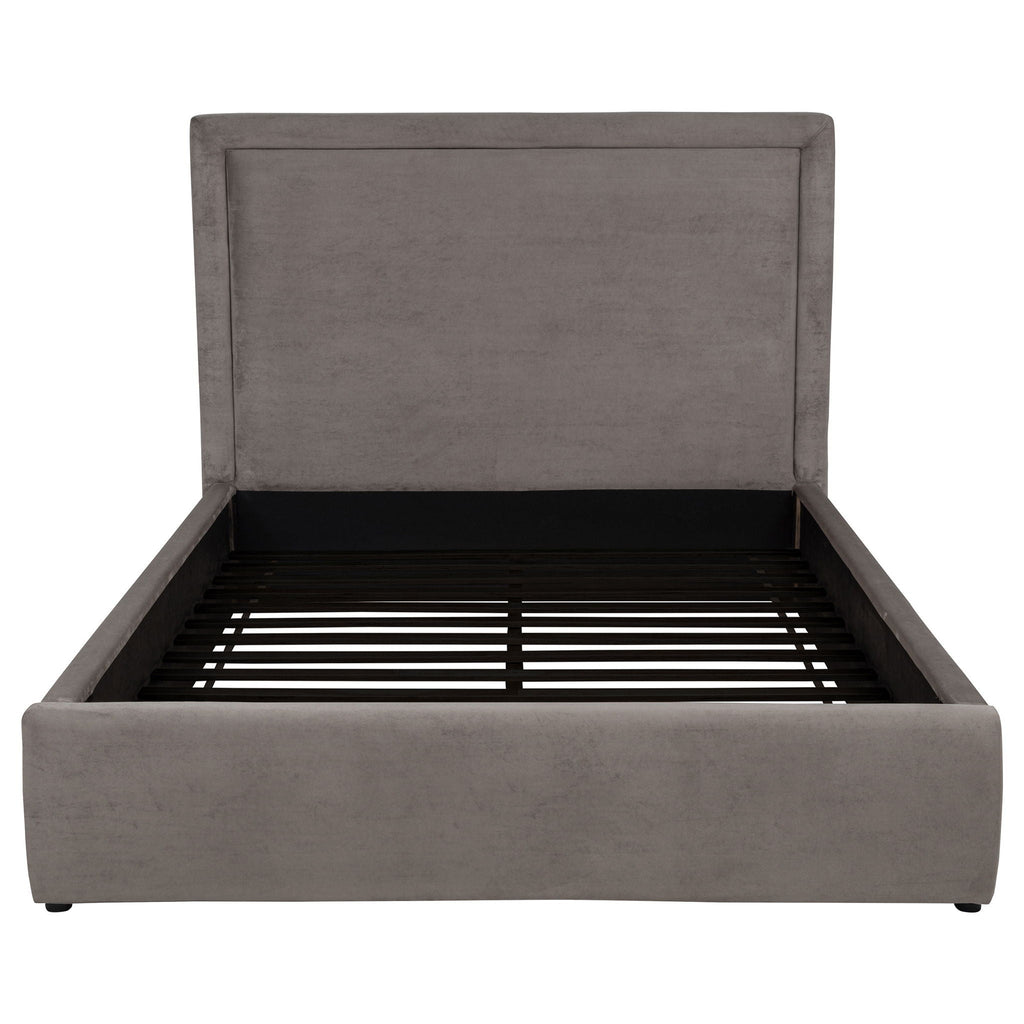 Lawson 54-inch Upholstered Queen Platform Bed Mushroom