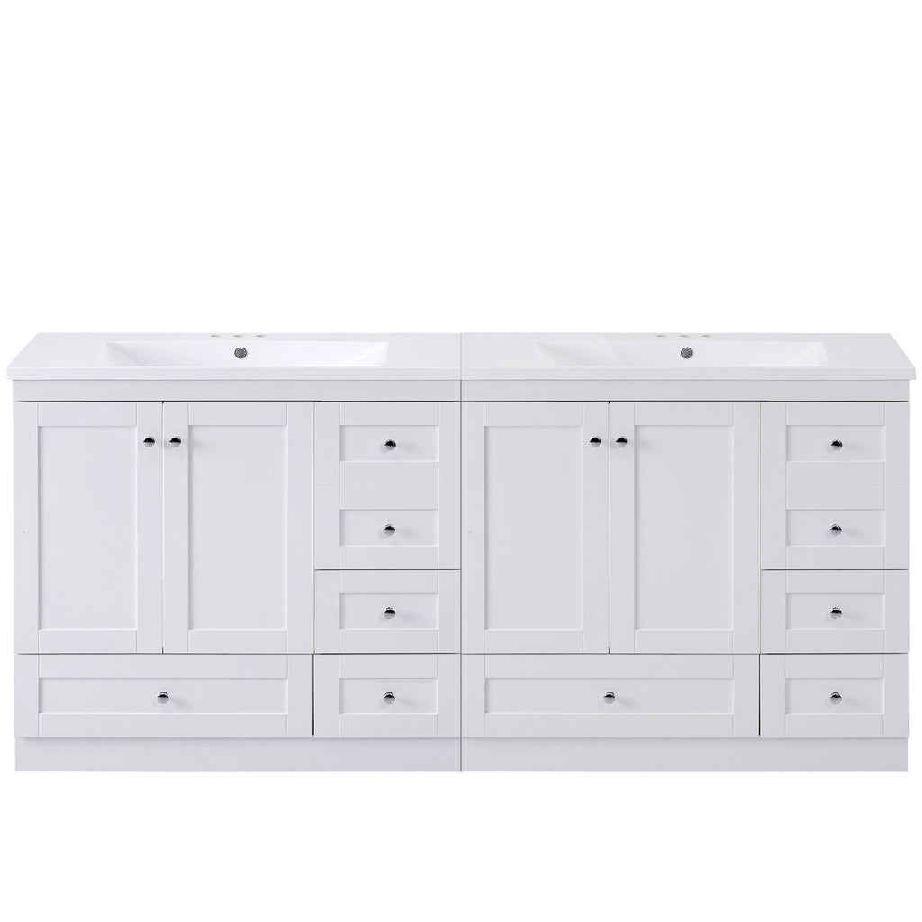 Shaker Free Standing Bathroom Vanity Cabinet & Sink, Soft Close Drawers, Soft Close Doors