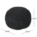 Bordeaux - Knitted Round Pouf