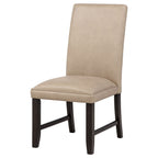 Averill Faux Leatherette Upholstered Dining Side Chair Tan (Set of 2)