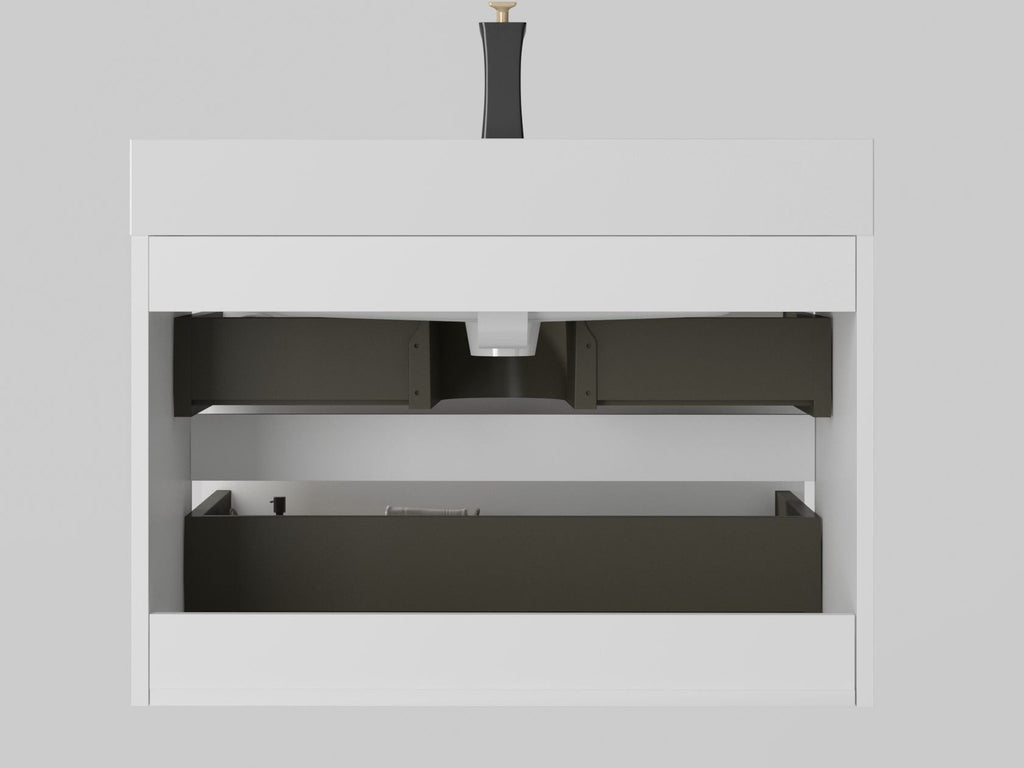 Alice - Bathroom Vanity With Large Storage, Sink, Wall Mounted