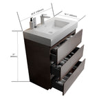 Alice - Bathroom Vanity With Large Storage, Freestanding