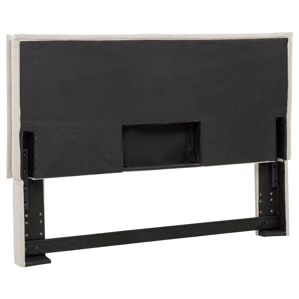 Izzy Upholstered Queen or Full Panel Headboard Sand