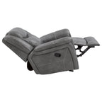 Encino - Upholstered Padded Arm Glider Recliner - Gray