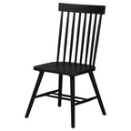 Andrews Windsor Spindle Back Dining Side Chair Black (Set of 2)