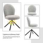 Side Chair With Swivel (Set of 2) - Gray