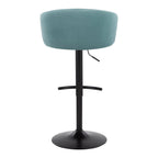 Claire - Contemporary Adjustable Barstool With Swivel With Rounded T Footrest (Set of 2)