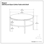 Wagner - Round Marble & Wood Table