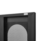 Modern Metal Shoe Cabinet With DoublebSided Doors And Adjustable Partitions