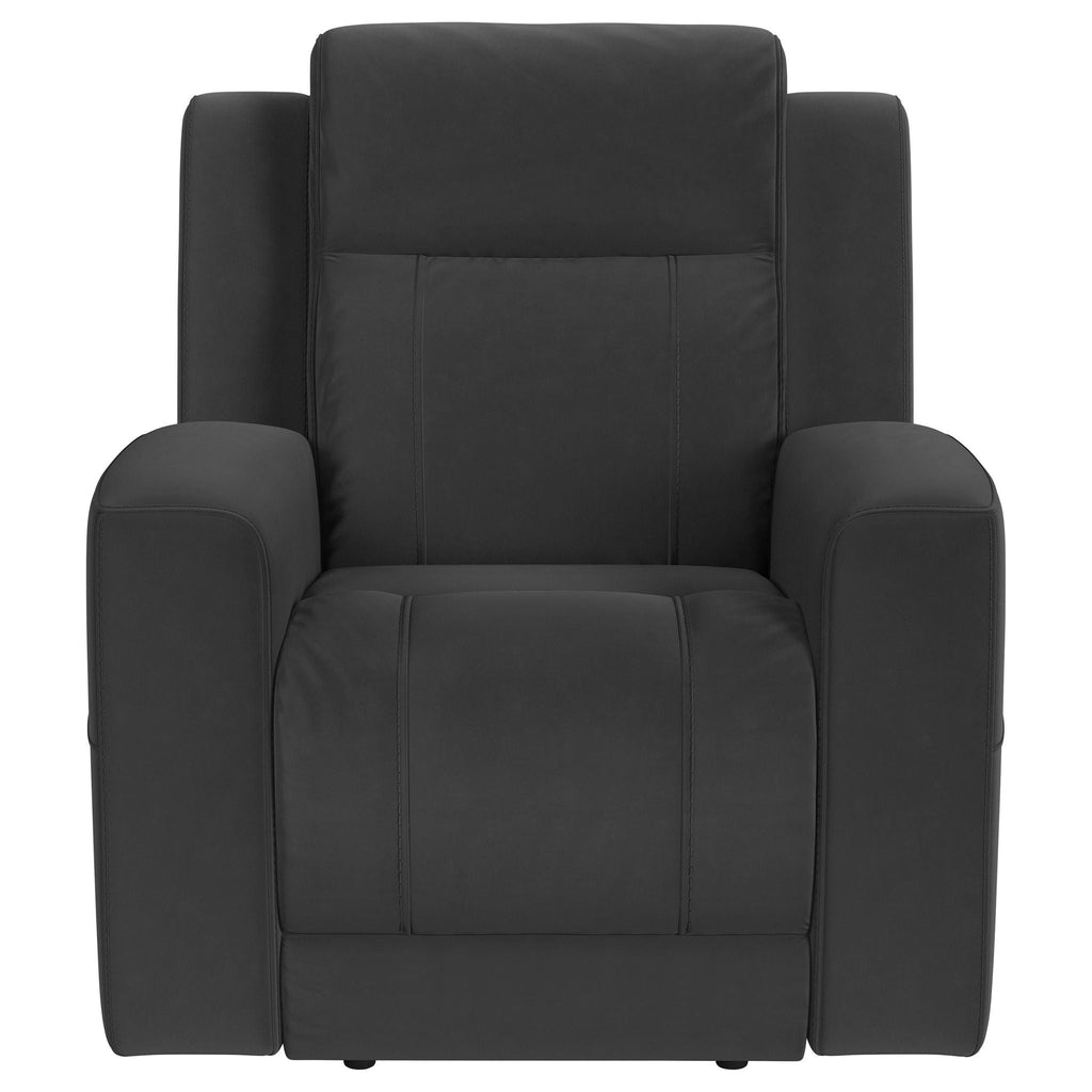 Brentwood Upholstered Recliner Chair Dark Charcoal