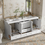 Shaker Free Standing Bathroom Vanity Cabinet & Sink, Soft Close Drawers, Soft Close Doors