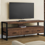 TV Stand, Console, Media Entertainment Center, Storage Drawers, Modern