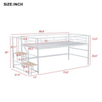 Loft Bed With Storage Stairs And Metal Frame