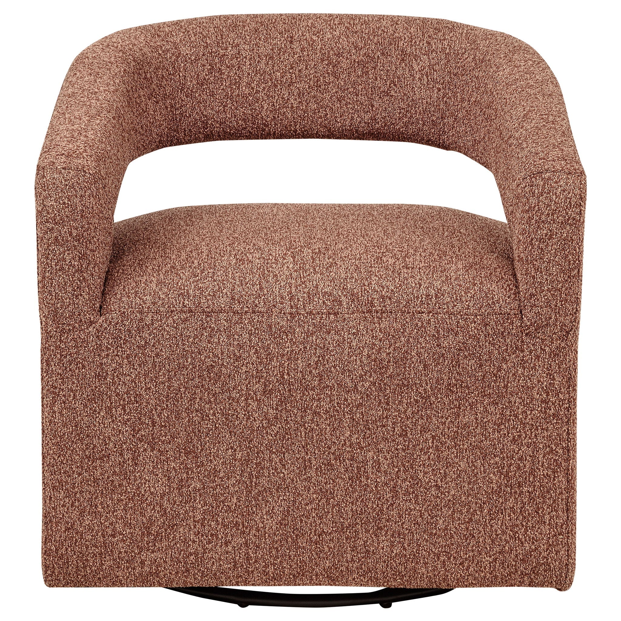 Westhill Boucle Upholstered Swivel Accent Chair Berry
