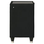 Ravenne 2-drawer Velvet Upholstered LED Nightstand with USB Black
