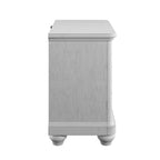 3 Drawer Nightstand With USB - Gray - Wood