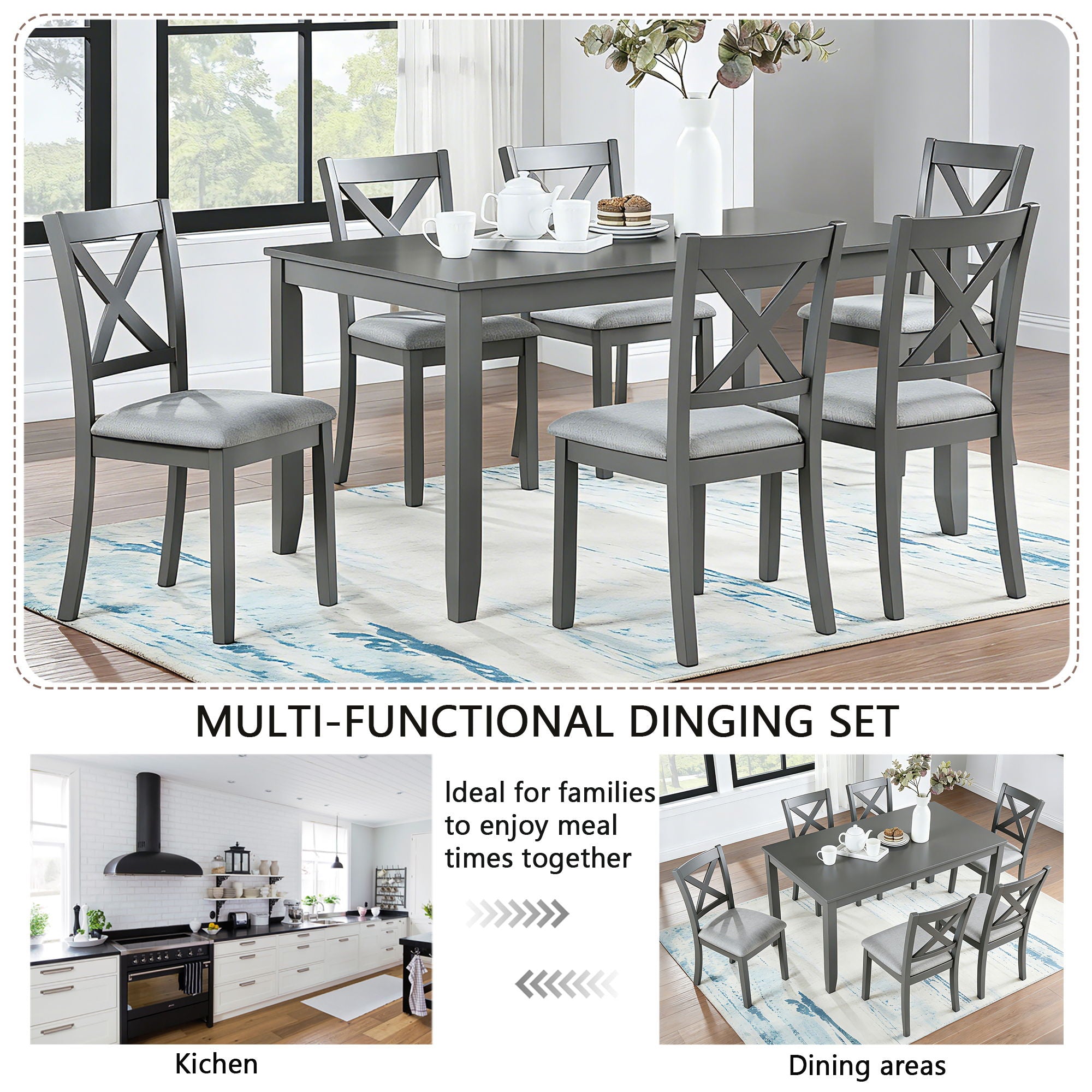 Kitchen Dining Set, Rectangular Dining Table