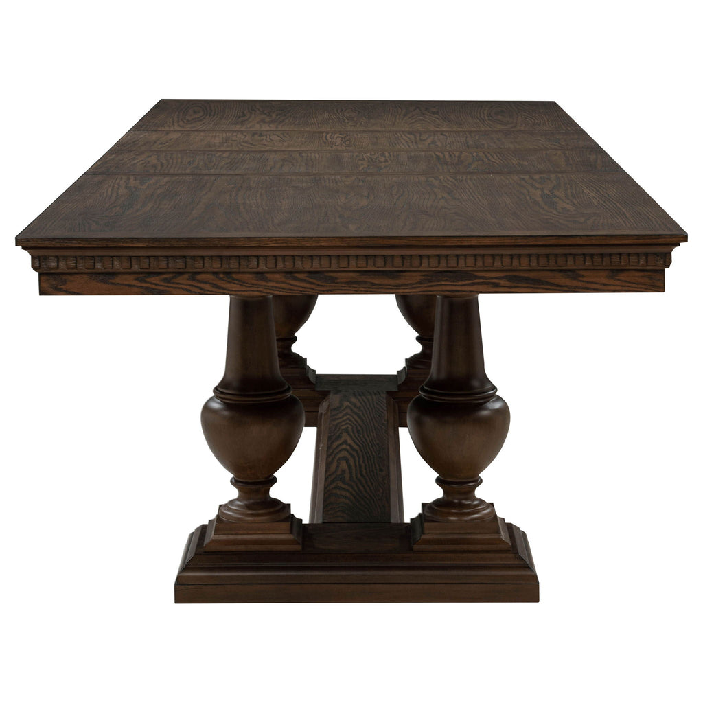 Ridgewell 9-piece Rectangular Trestle Dining Set Dark Oak