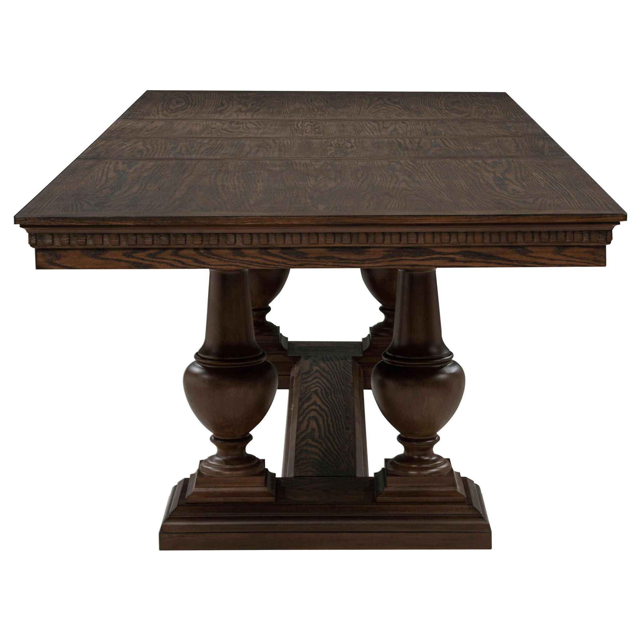 Ridgewell 9-piece Rectangular Trestle Dining Set Dark Oak