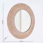 Handcarved Decorative Hanging Wall Mirror - Antique Brown / White