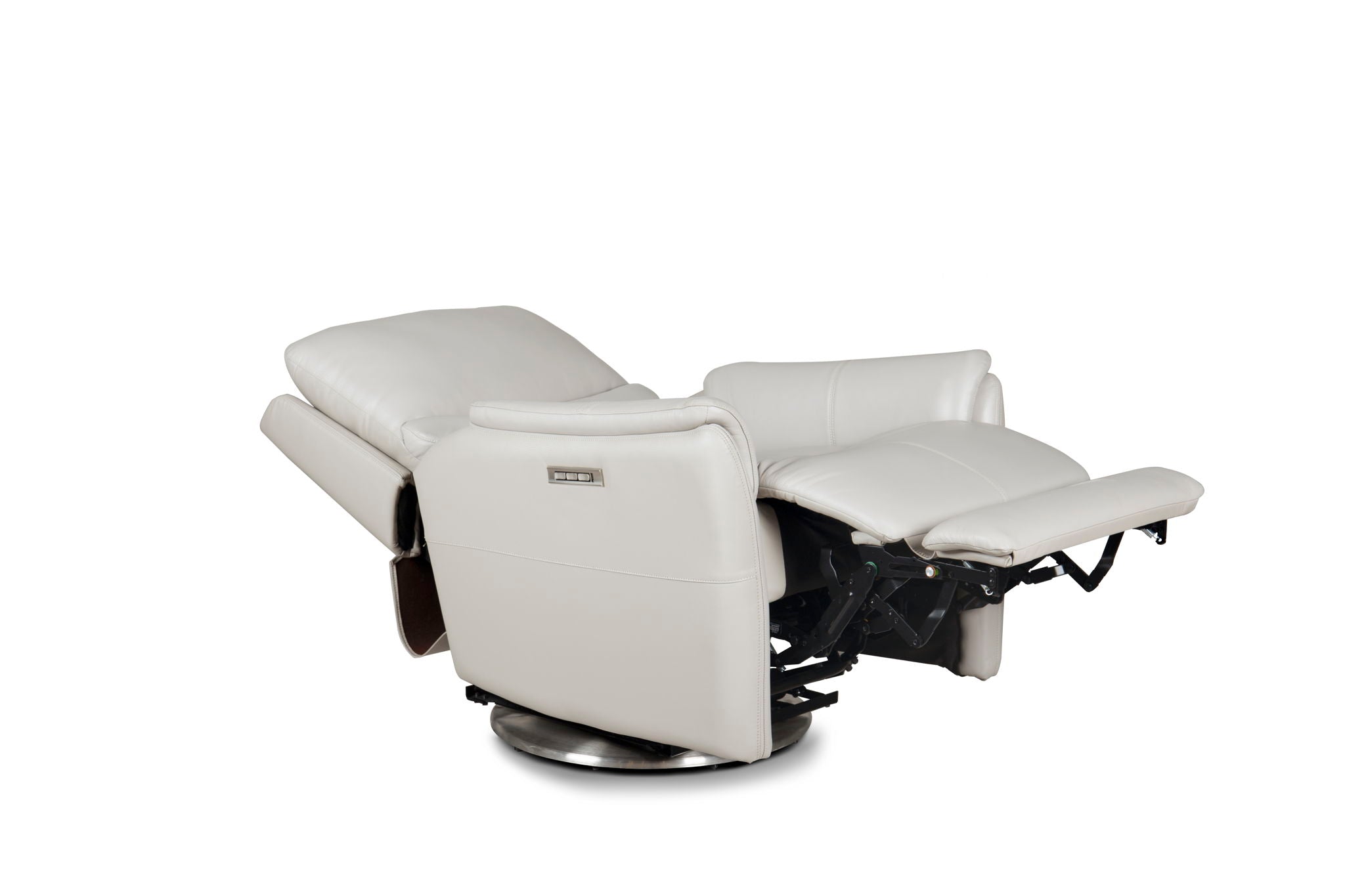 Salem - Swivel Recliner With Power Recline, Power Headrest, Power Lumbar, Layflat, 3" Footrest Extension