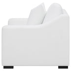 Ashlyn Upholstered Sloped Arm Accent Chair White