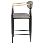 Tina Fabric Upholstered Counter Chair Dark Grey (Set of 2)