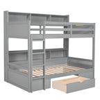 Carolee - Twin Size Bunk Bed With Built-In Shelves
